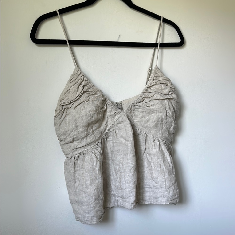 J CREW Linen Gathered Cami
